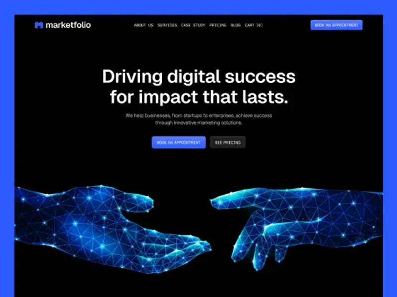 MarketFolio Website Page Template for Webflow