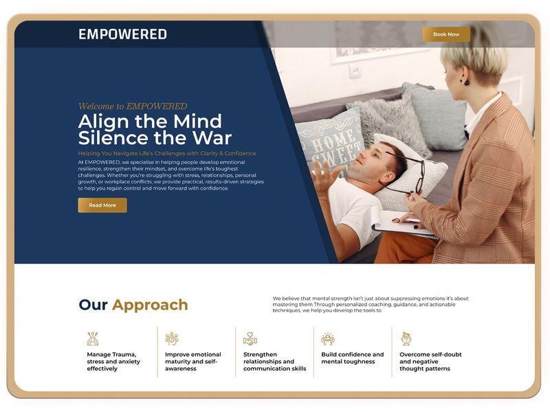 Empowered: A Bold Approach to Mental Wellness UI