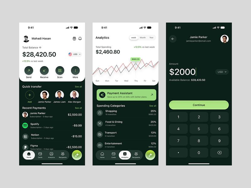 AI-Powered Banking & Wallet App  Design