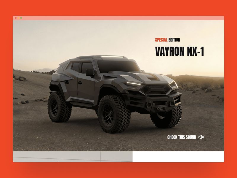 VAYRON — Electric Vehicle Website Template