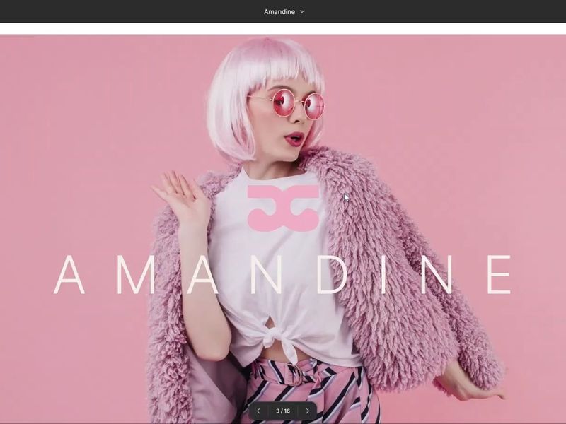 Ecommerce Website Design - Amandine