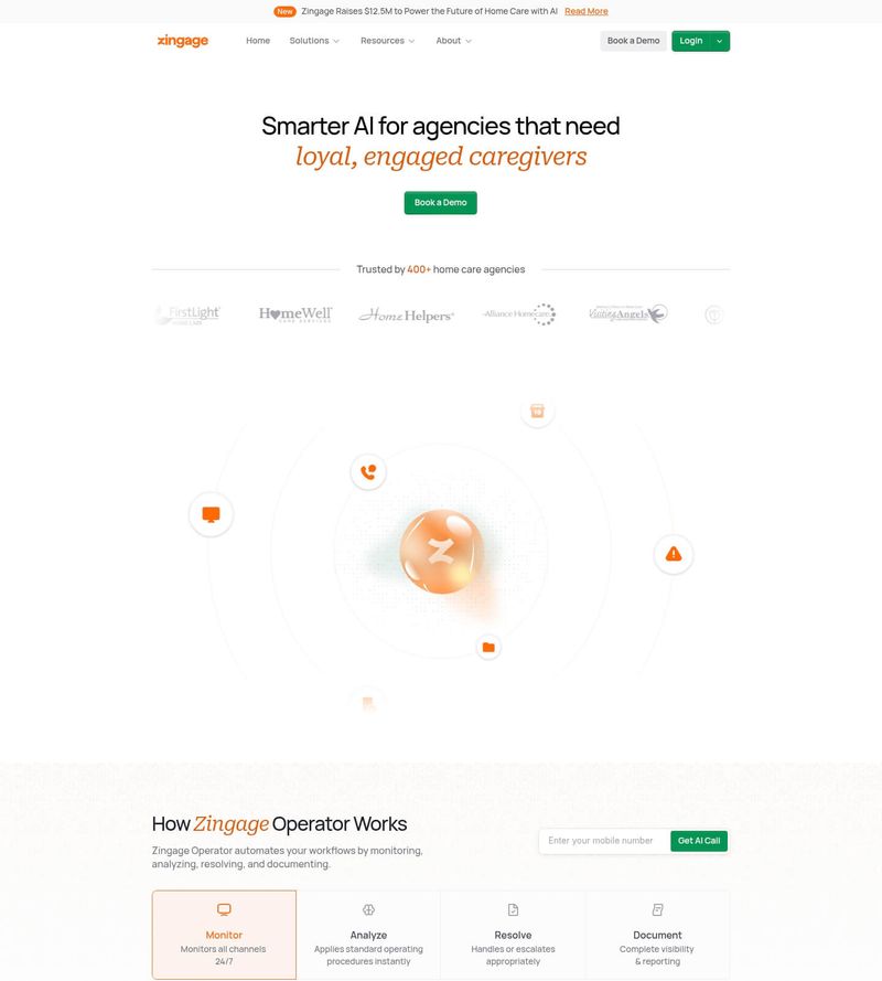 Screenshot taken from zingage.com