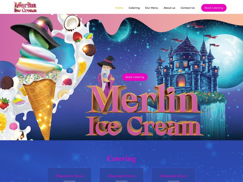Merlin Ice Cream: Premium Store & Web Design Concept
