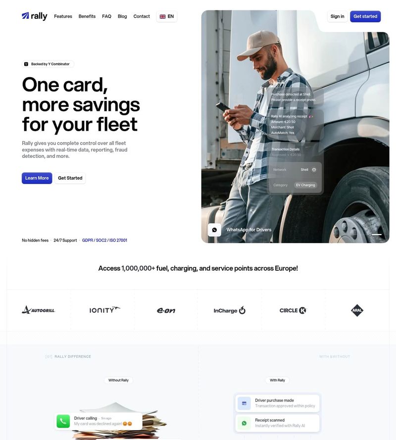 Screenshot taken from getrally.com