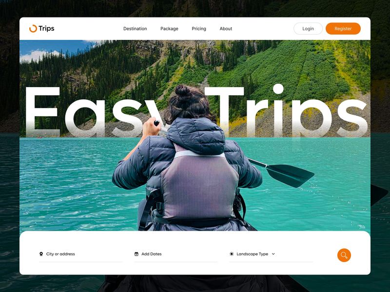 Travel Booking Website UI  Modern Landing Page Design