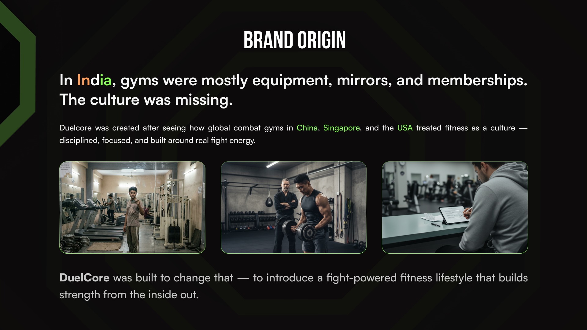DuelCore™ — MMA & Performance Fitness Brand Identity Image 1