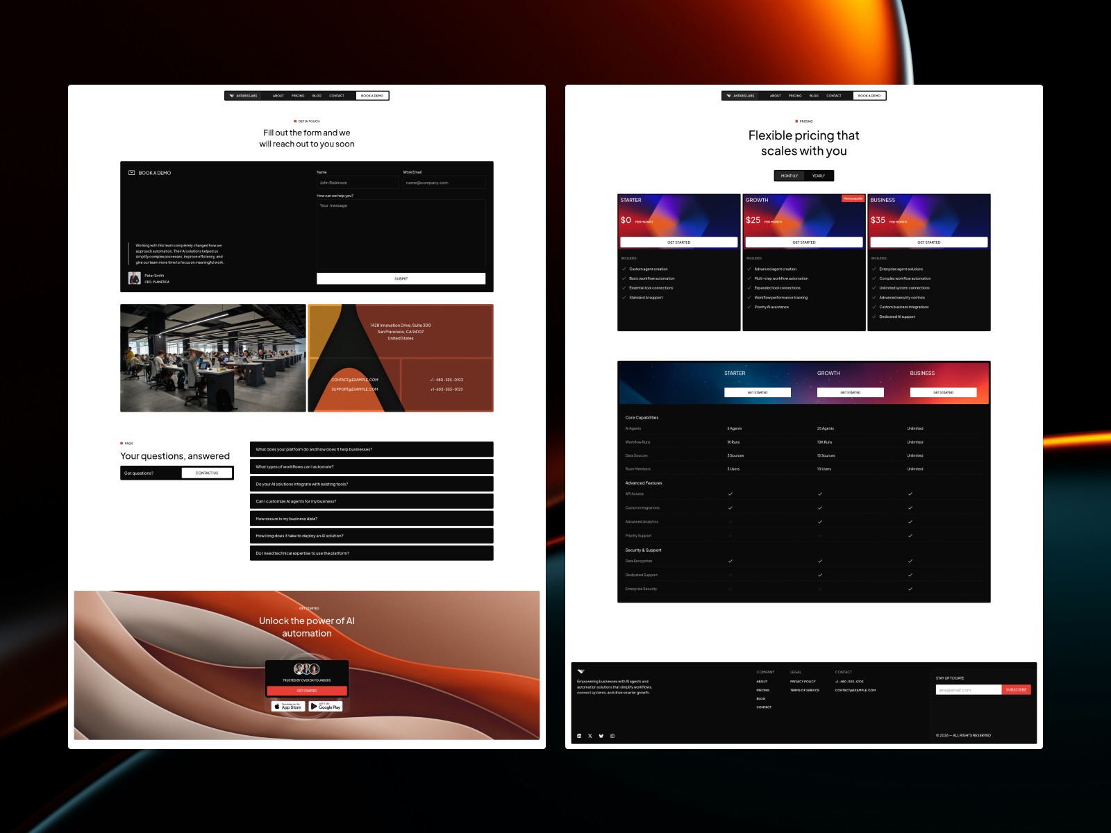 Antaris — AI SaaS Startup Framer Template Image 2
