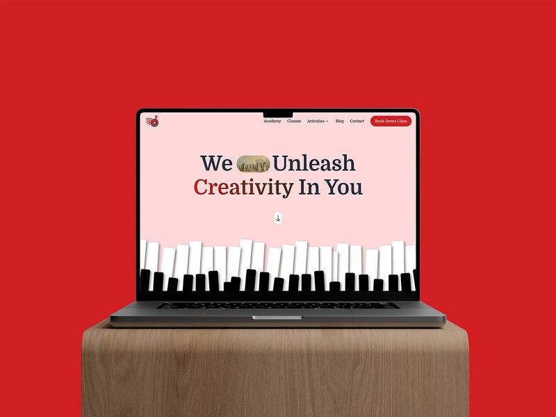 Music Academy Website Landing Page UI