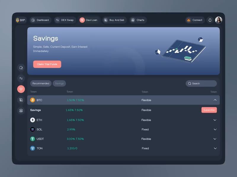 Crypto Web3 App UI Animation