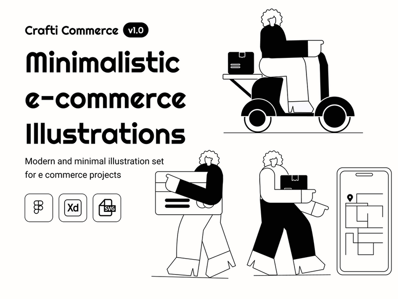 E-Commerce Illustration Pack - Crafti