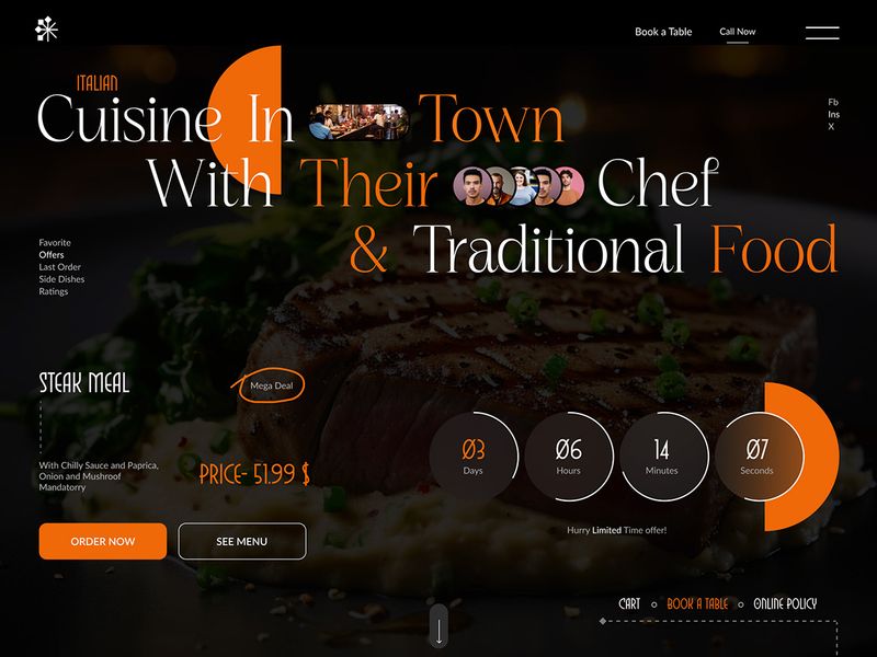UI Design for Restaurant