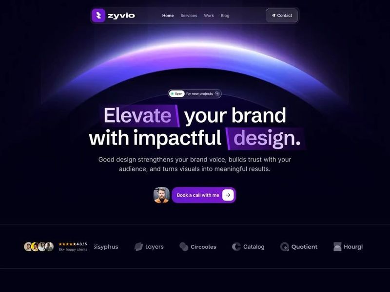 Hero section for a Video editor