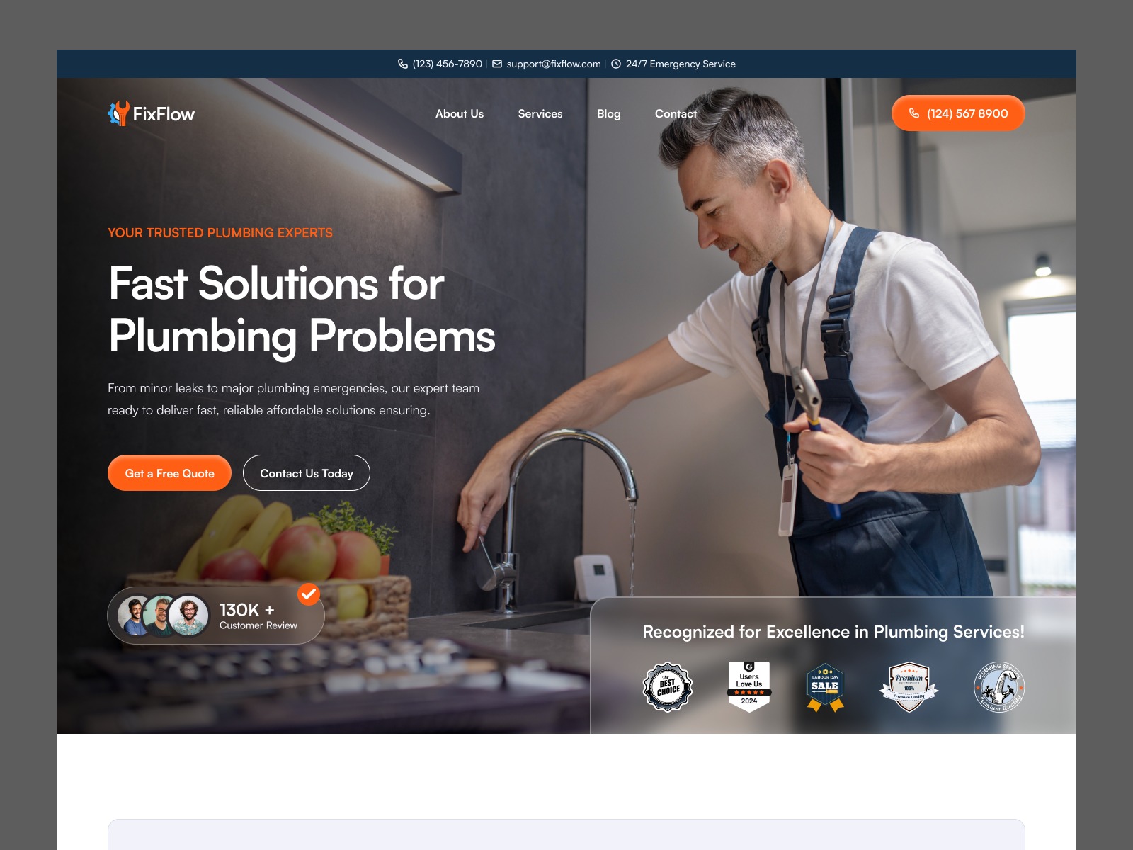 Fixflow - Plumber Service Website Image 1