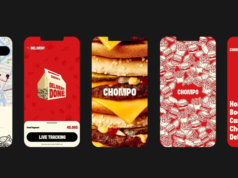 Restaurant and Food Delivery Mobile App Animation UI UX Design