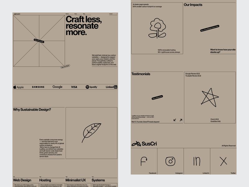Sustainable Creative Agency Website Design