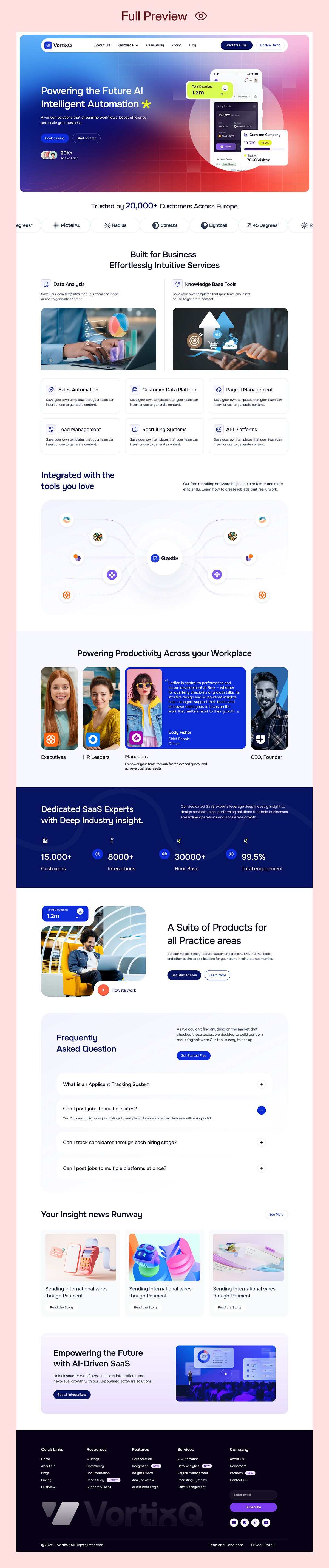 AI Automation Website - UI/UX Design by AJOY SARKER on Muzli