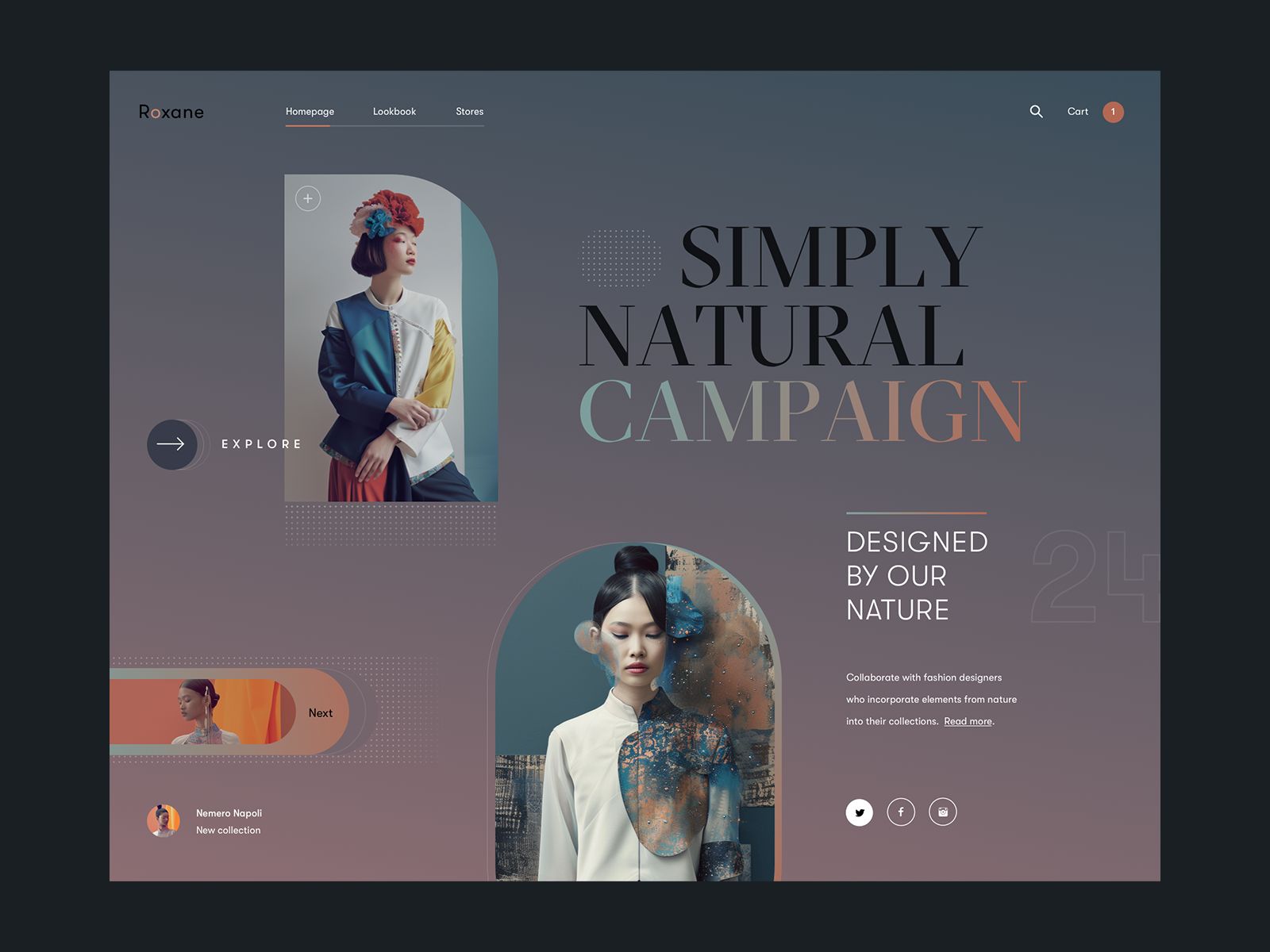 Carine fashion store - simply natural campaign 24 v2 by Dawid Tomczyk ✪