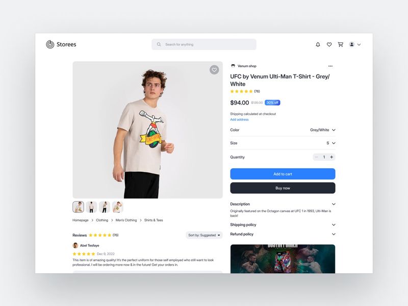 Shopping Platform - Product Detail Page