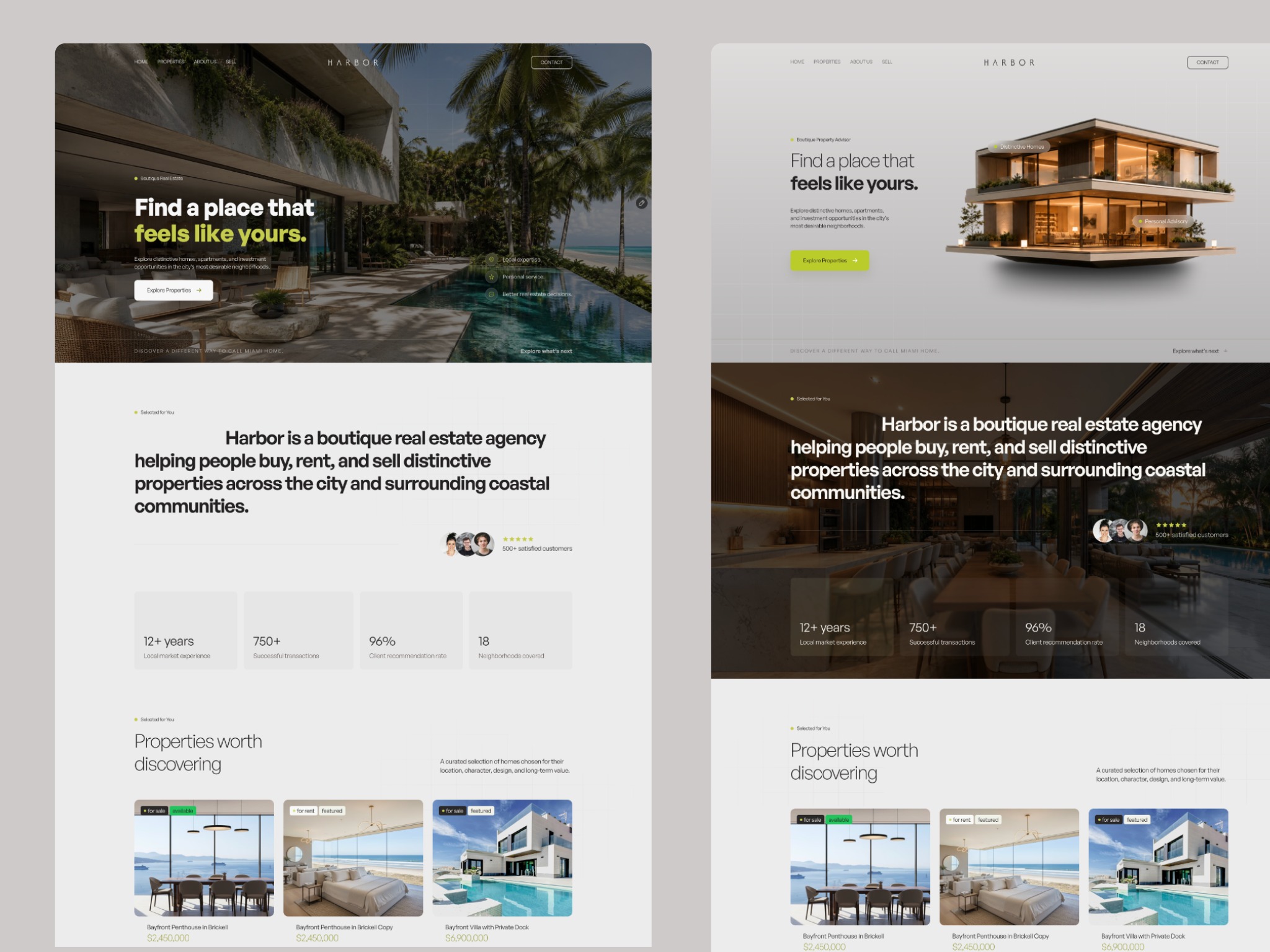 Harbor & Stone - Real Estate Template for Framer Image 1