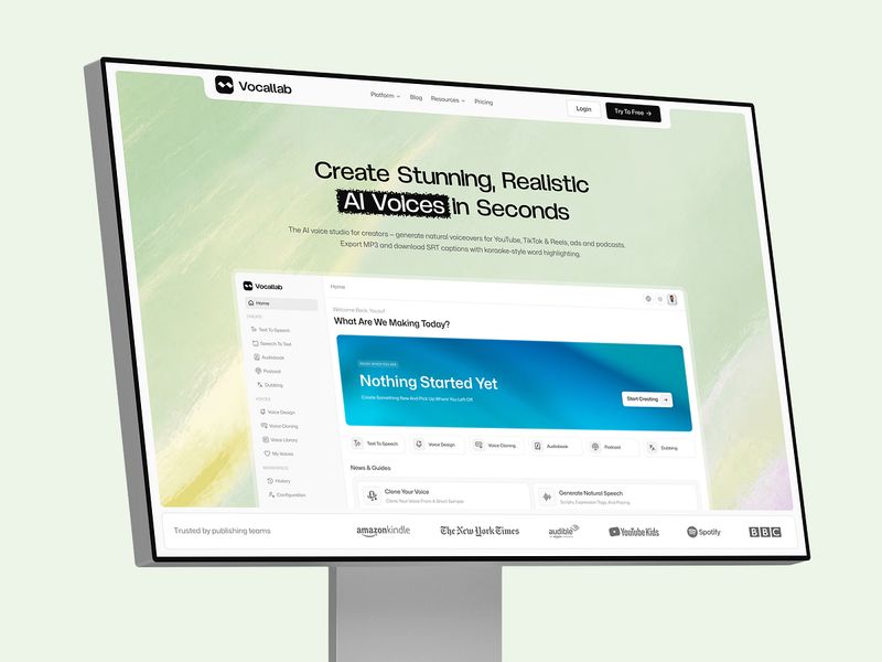 AI Voice Generator Landing Page
