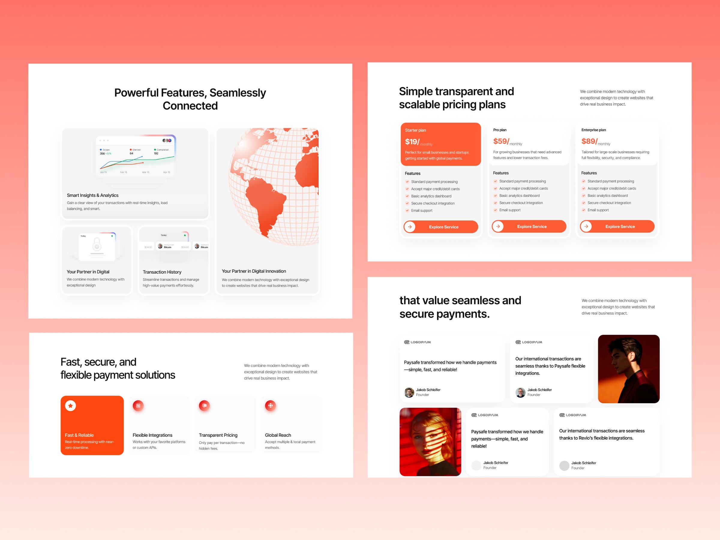 Paysafe · Financial Framer Template Image 1