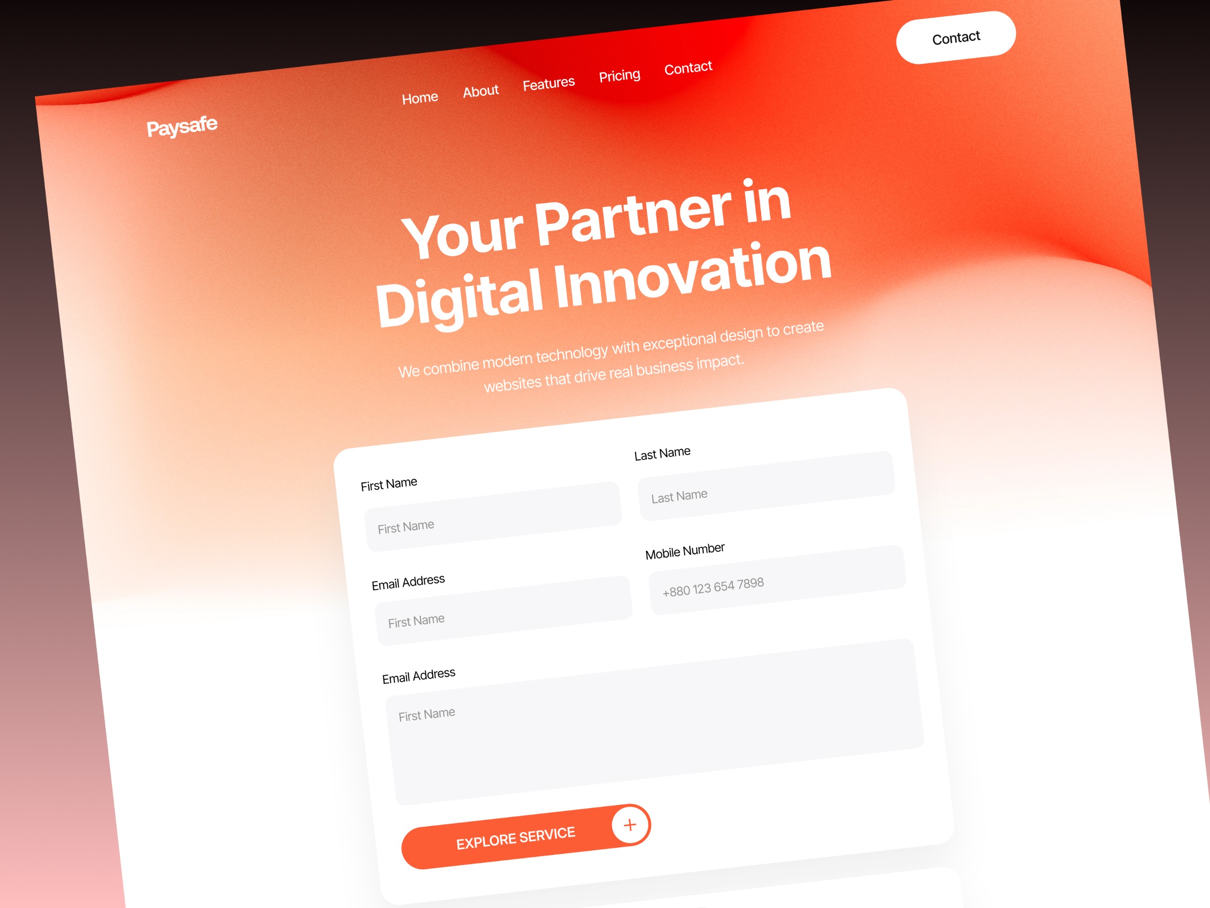 Paysafe · Financial Framer Template Image 2
