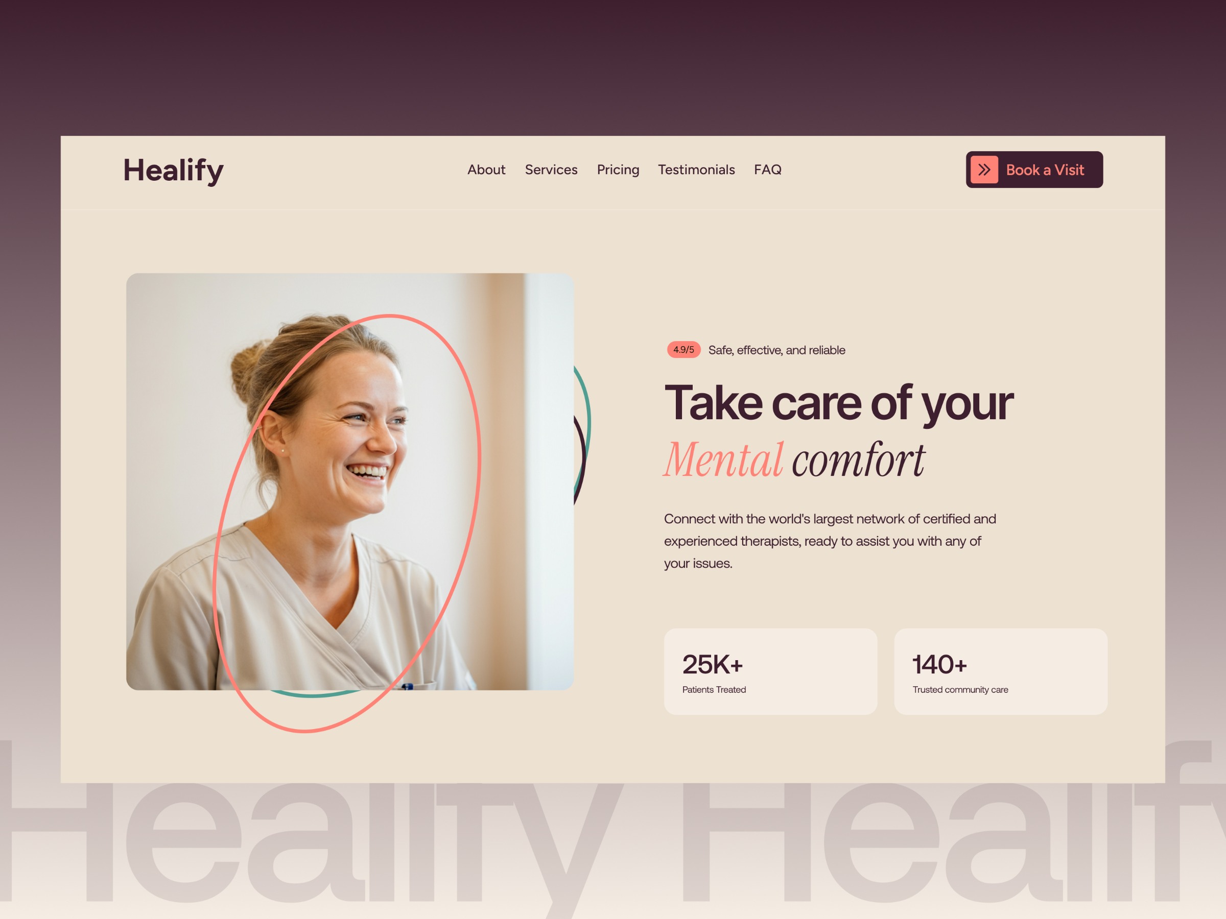 Healify Mental Health Framer Template Image 1