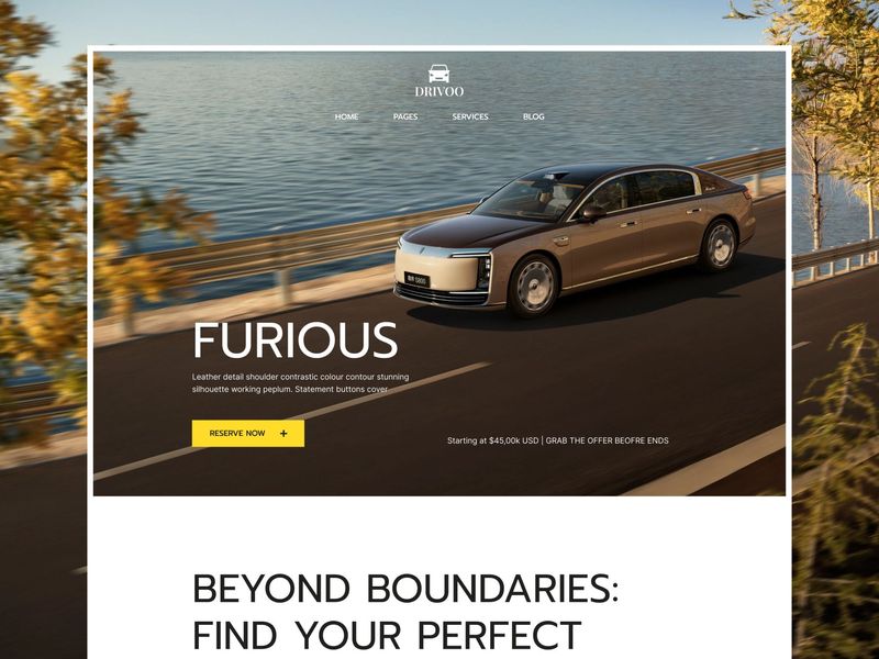 Drivoo Automotive Website Template | rayso.studio