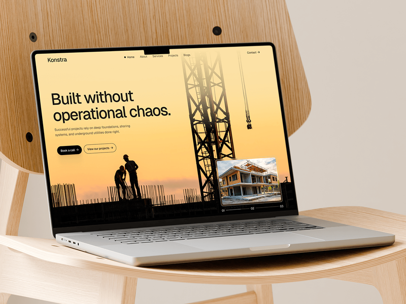 Konstra - Construction Firm Website UI/UX Case Study
