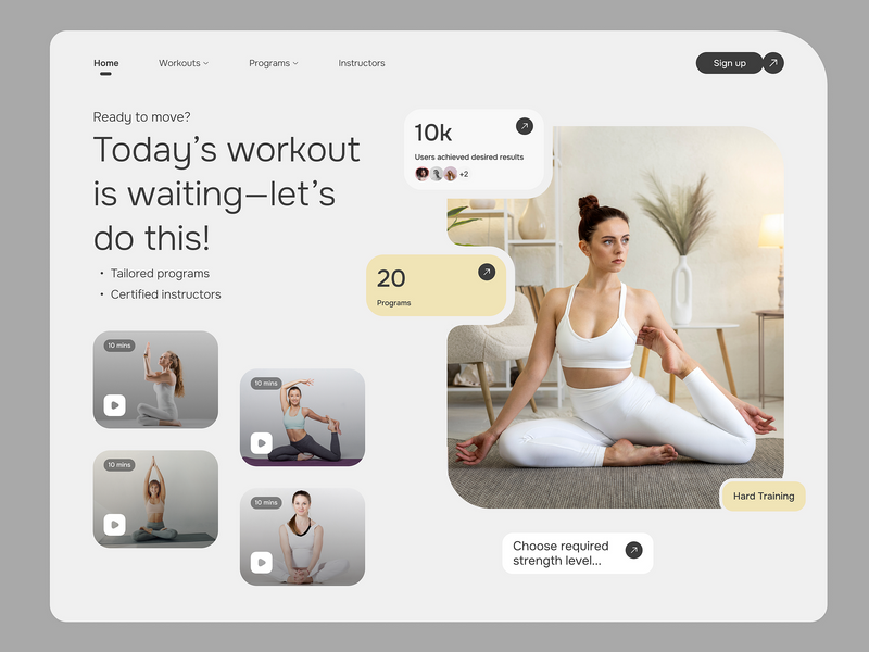 Yoga & Strength Training Landing Page by Adeel Raza