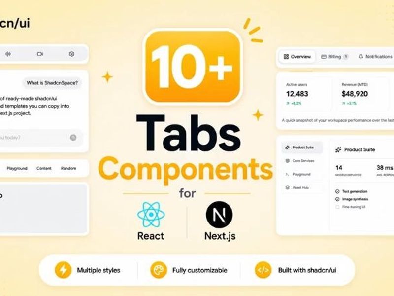 Just Published Shadcn Tabs UI Components