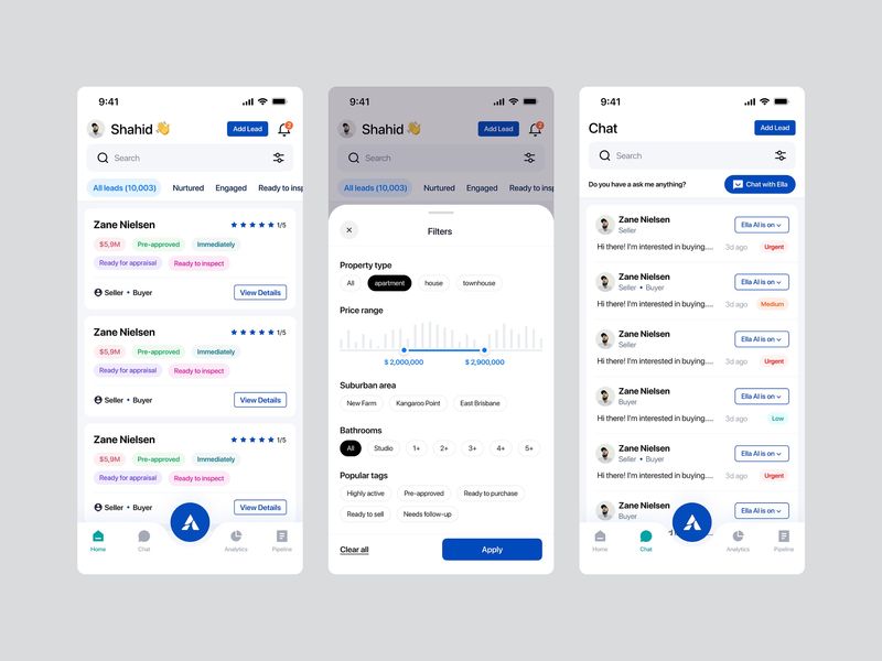 AgentAmp – Sales CRM Dashboard for Real Estate agents
