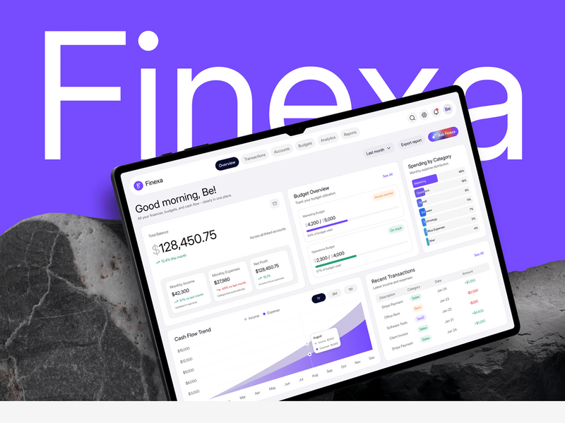 Finance Management SaaS Dashboard & Website UIUX Design