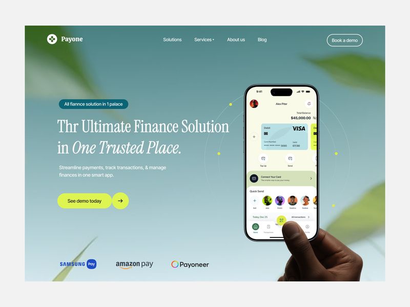 Finance App Landing Page