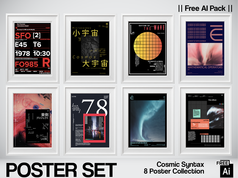 Cosmic Syntax — 8 Free AI Posters