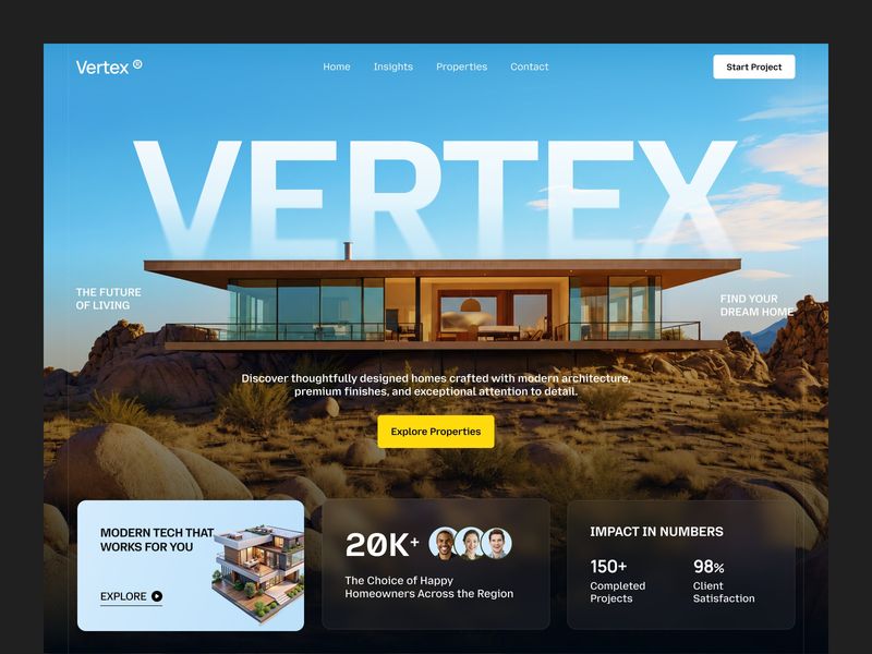 Vertex — Luxury Real Estate Website Experience