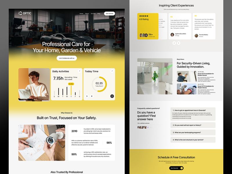 Home Security & CCTV Service Website Design