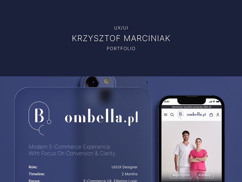 E-commerce website for med clothing brand