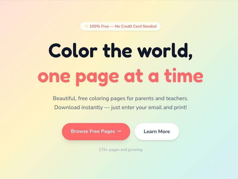 Picturesque — Free Coloring Pages for Kids