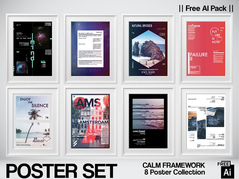CALM FRAMEWORK — Free AI Poster Collection (8×)