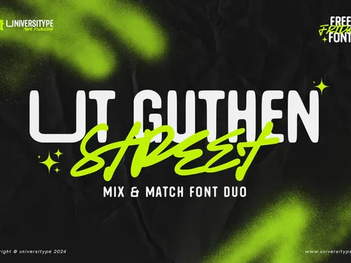 UT Guthen Street Font Duo | Free Font