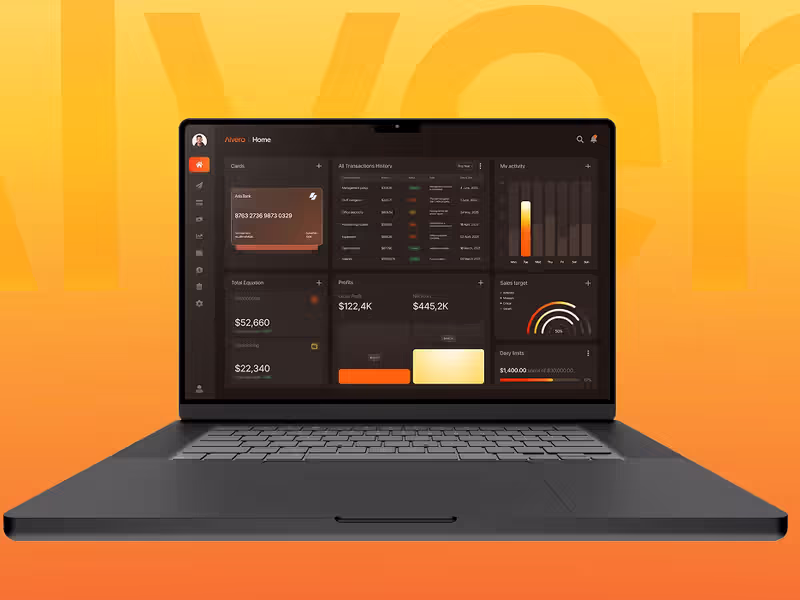 Finance App UI UX Design | Fintech Mobile App Dark UI