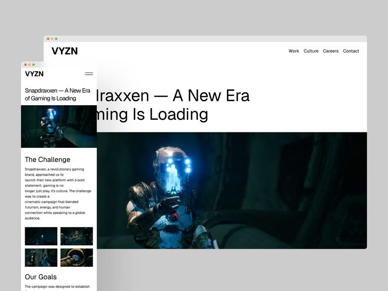 VYZN — Video Production Agency Template