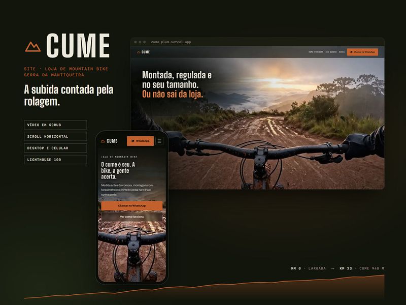 CUME - Site com vídeo controlado pela rolagem do mouse