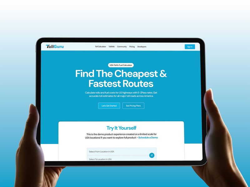 Toll Guru - Landing Page UI
