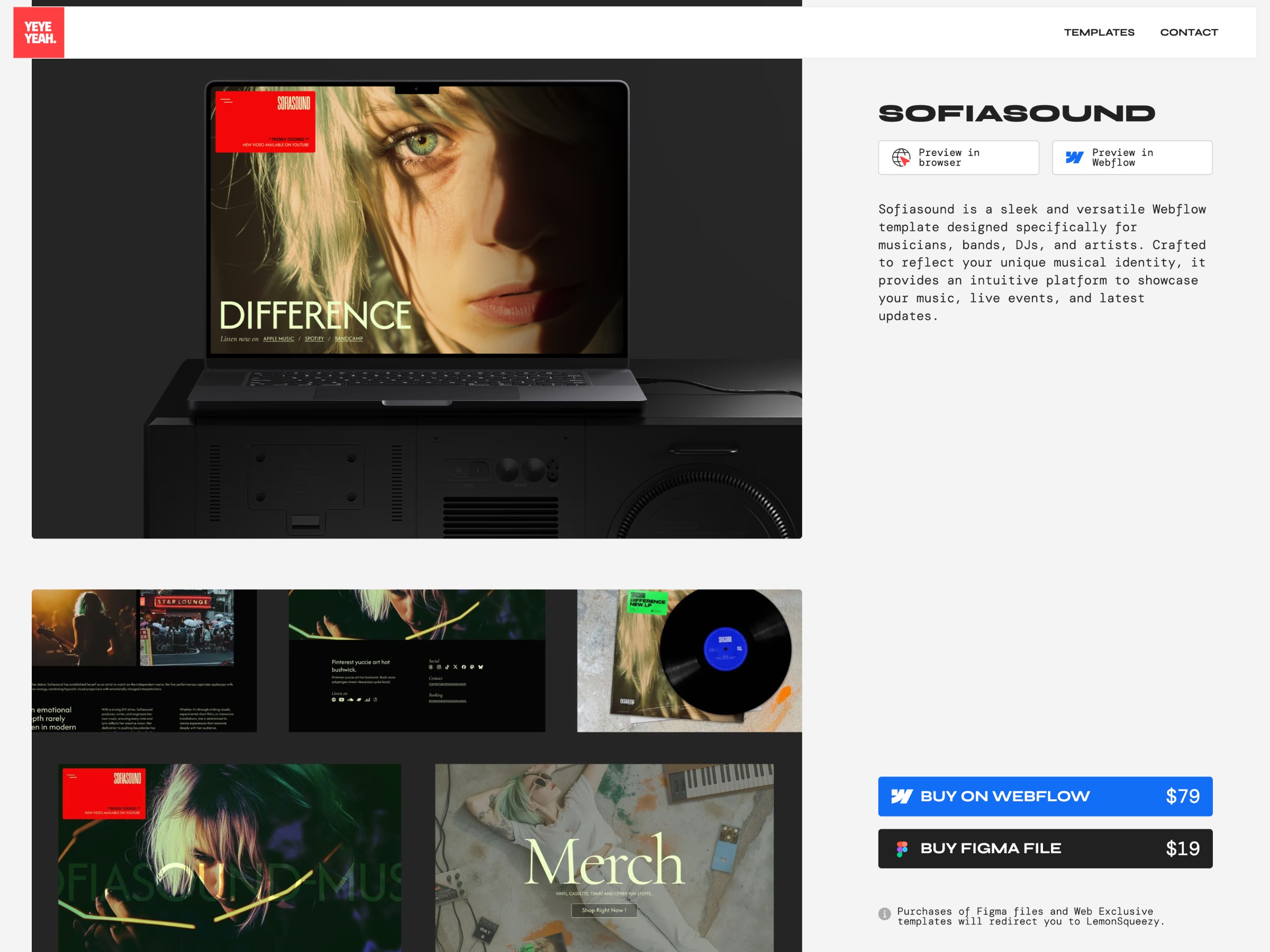 Yeyeyeah – Premium Webflow Templates for Creators, Founders & Makers Image 1
