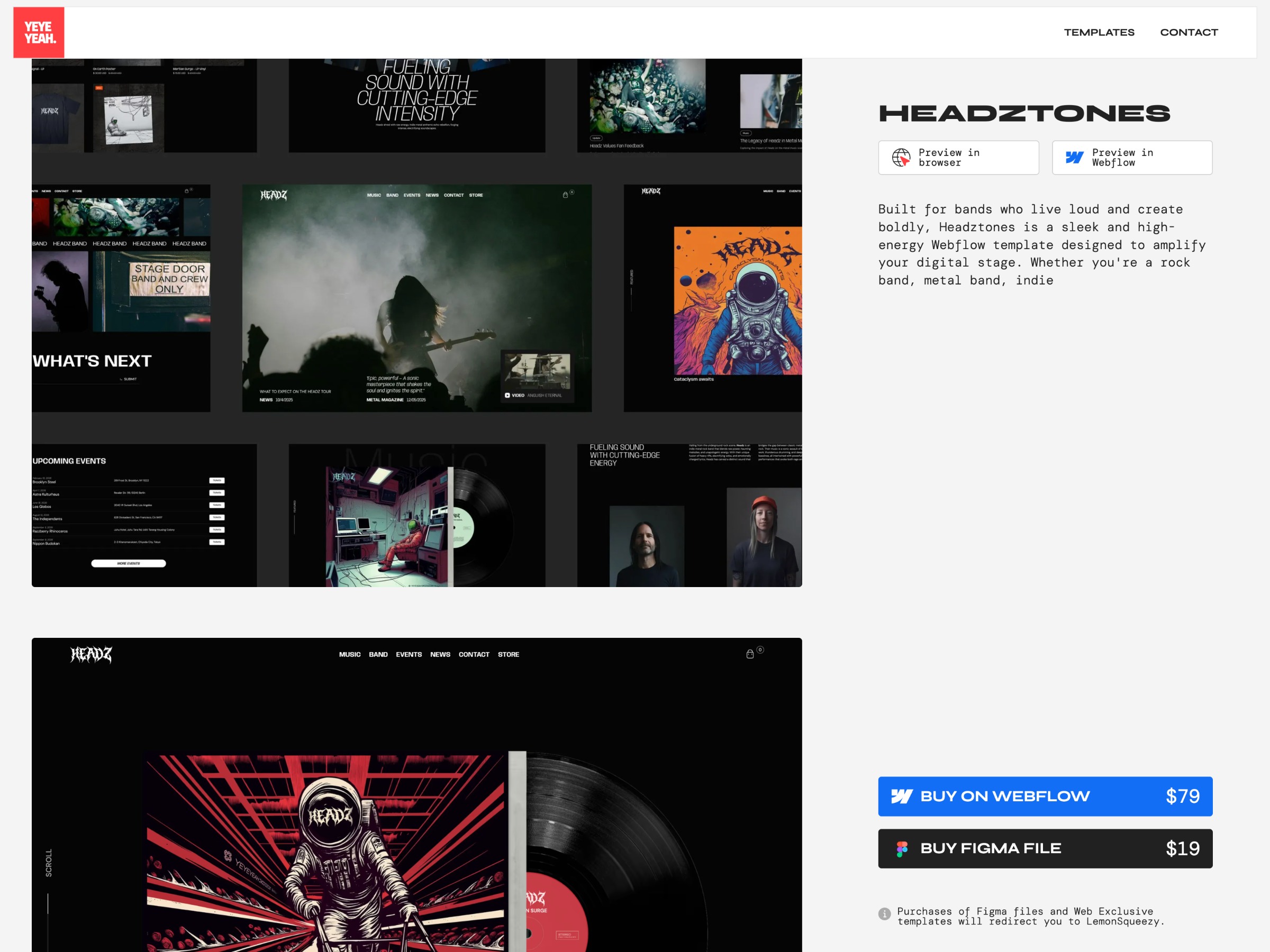Yeyeyeah – Premium Webflow Templates for Creators, Founders & Makers Image 2
