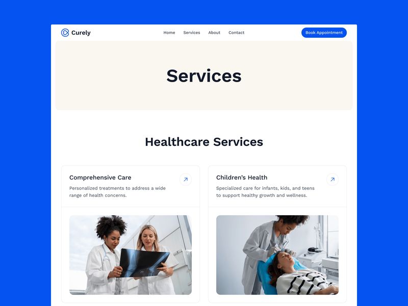 Curely — Health Care Website