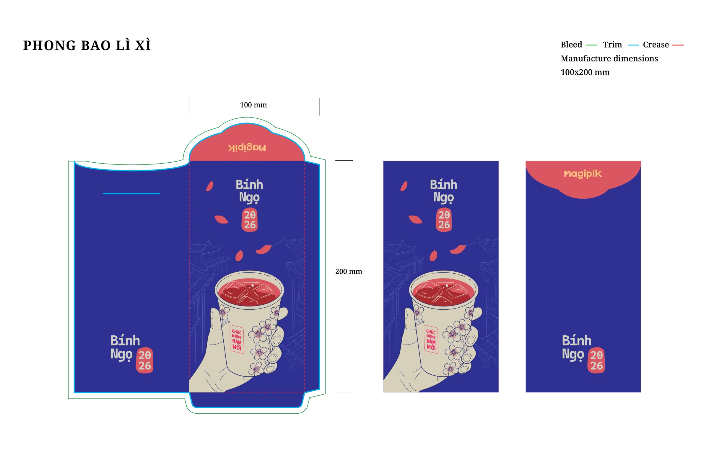 Whispers of Tết in Hanoi – Red Envelope Design Image 0