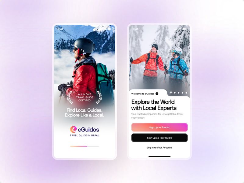eGuidos - Travel & Tour Guide Book App in Nepal | UI/UX Design